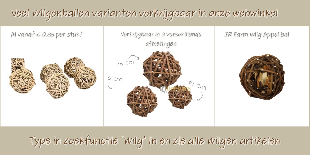 Wilgenballen voor knaagdieren