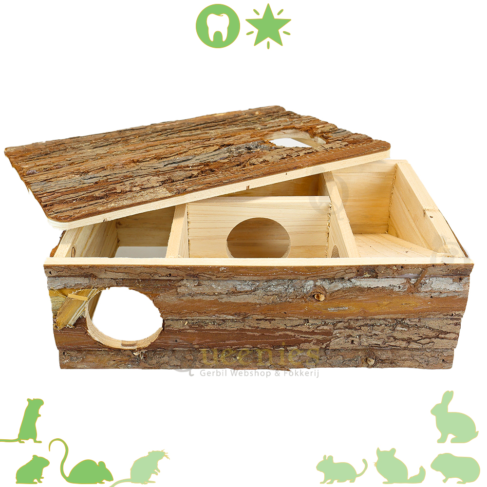 Doolhof Knaagdieren huis met 4 kamers