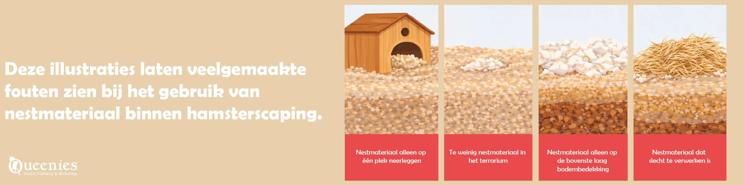 Uitleg veel gemaakte fouten bij nestmateriaal