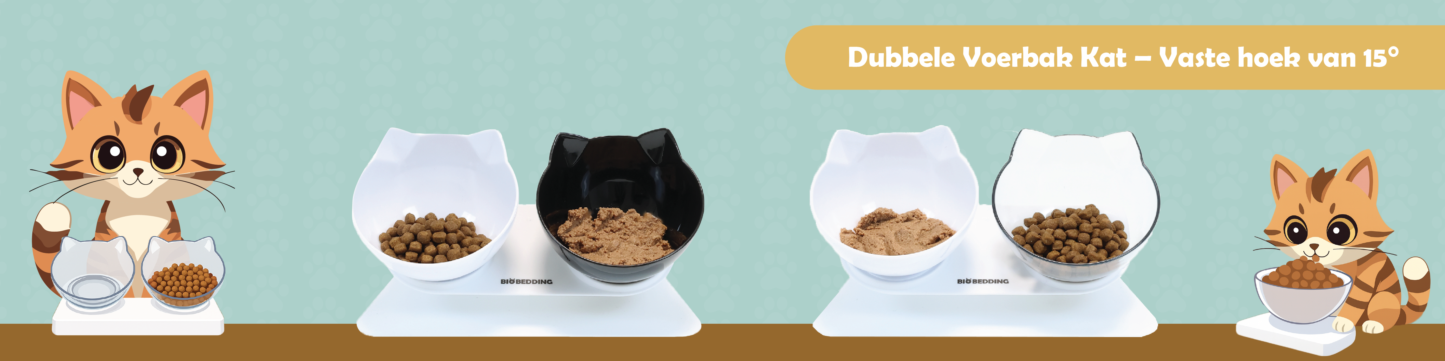 Voerbakken met vast hoek van 15 graden