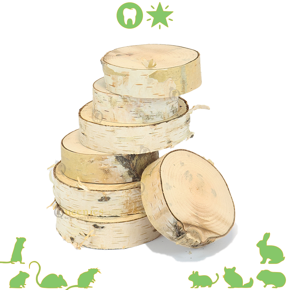 DIY Berkenschijf Ø 10 cm - Hamsterscape Houtschijven 