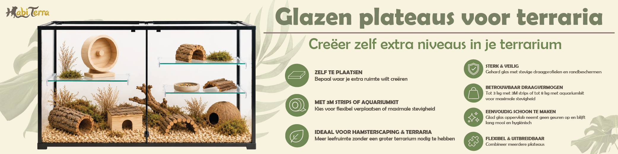 De glazen plateaus van HabiTerra