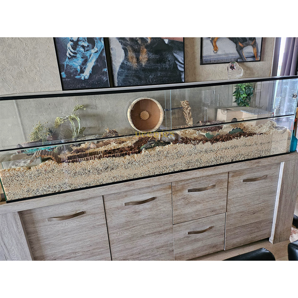 Hamster Terrarium met schuifruiten zonder plateaus
