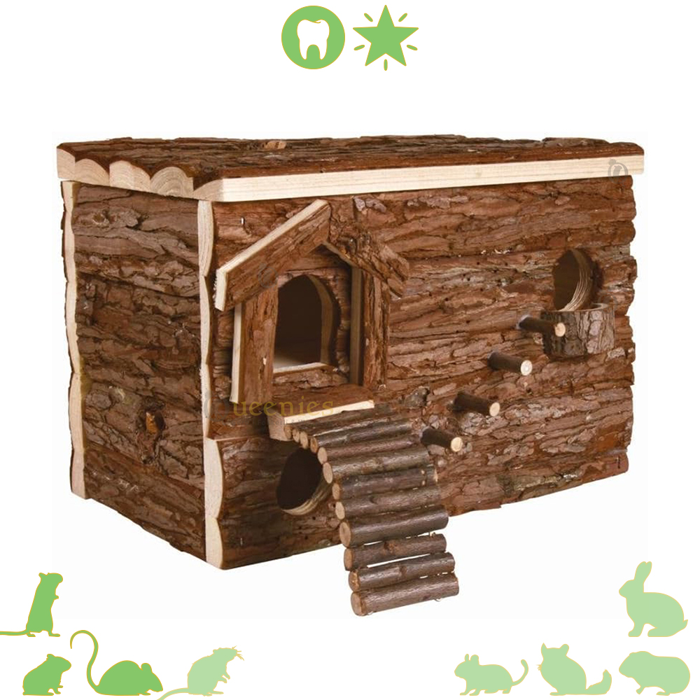 Labyrinth huis Svea – Houten doolhof met 8 kamers voor knaagdieren