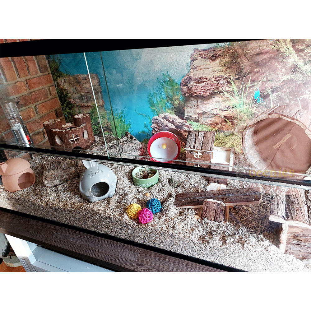 80x40x40 Muizenkooi zonder schuifruit, met plateaus