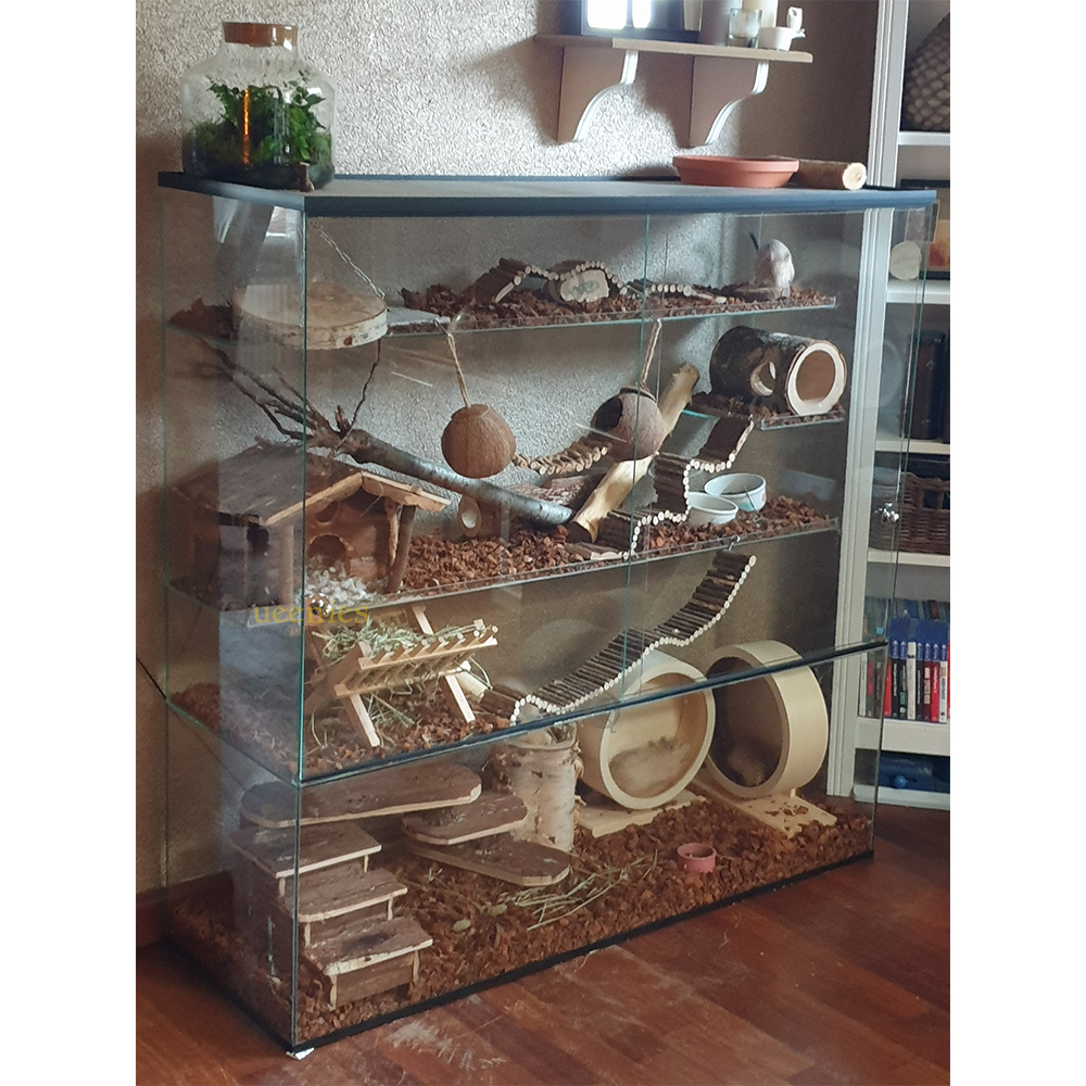 Kokosnoten hangbrug - Kokosnoot huisjes met ladder