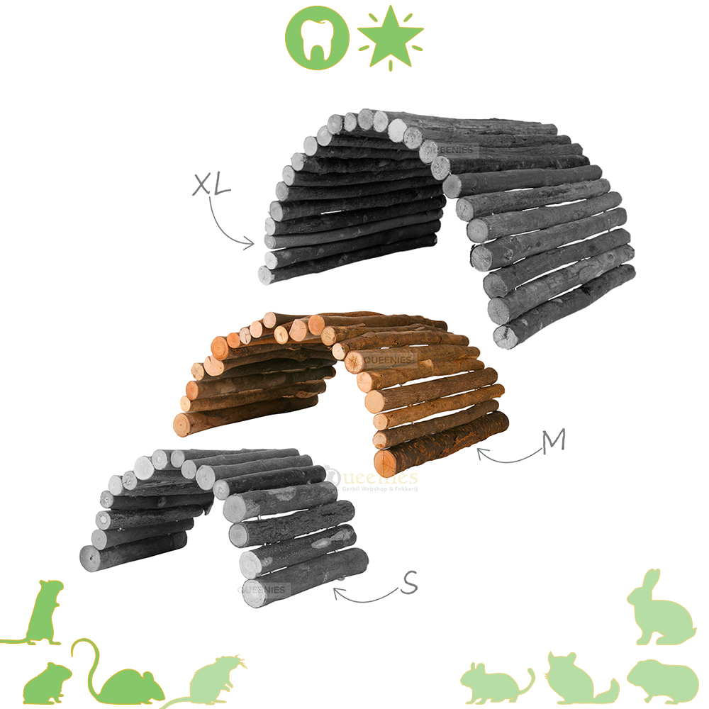 Wilgenbrug gemaakt van natuurlijke hout producten