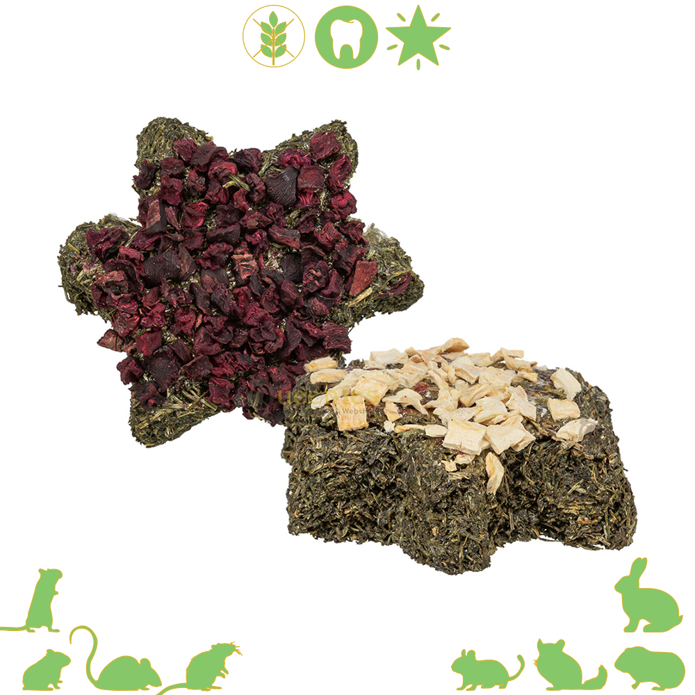 Groente Knabbel Ster – Natuurlijke Snack met Peterselie en Rode Biet