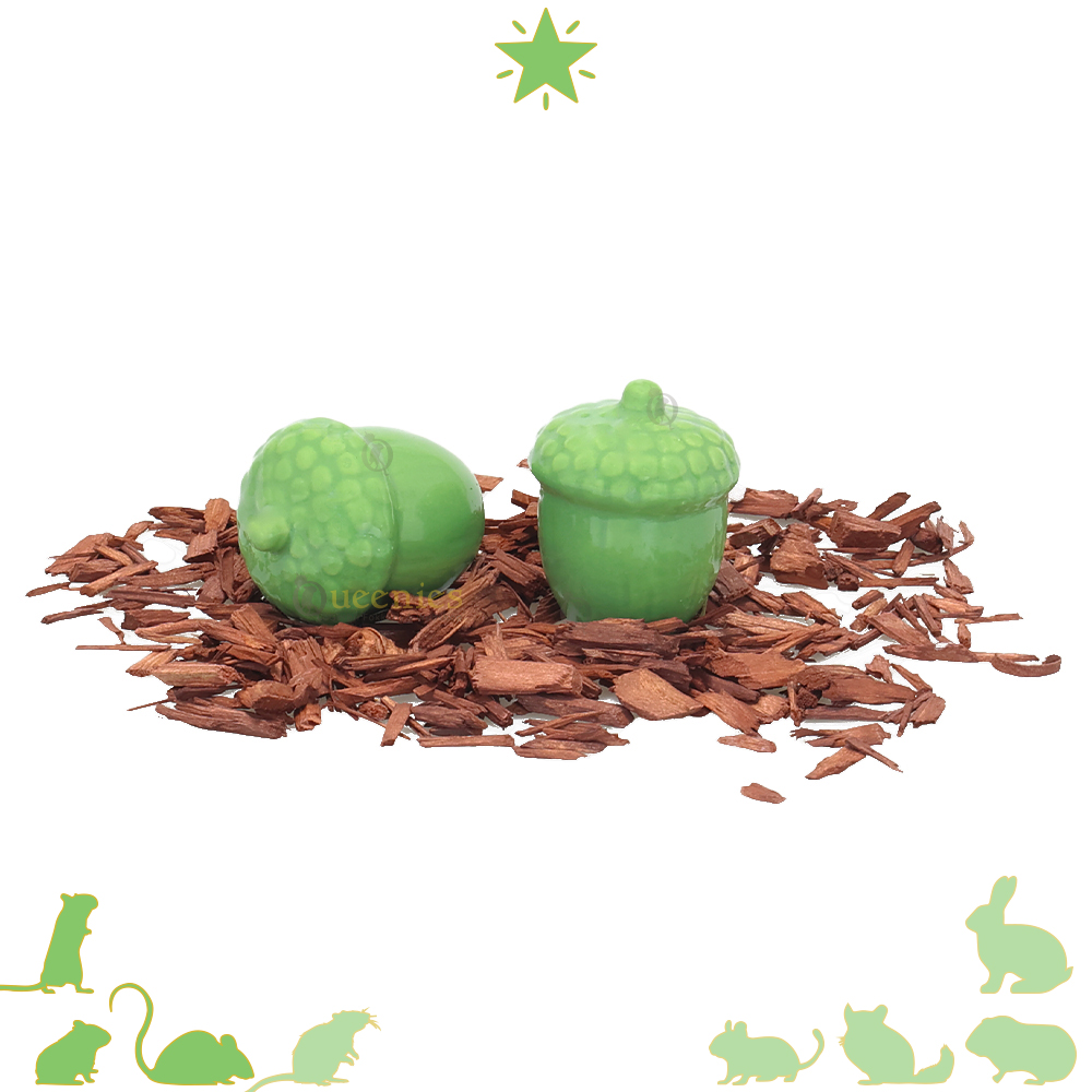 Decoratie eikel groen
