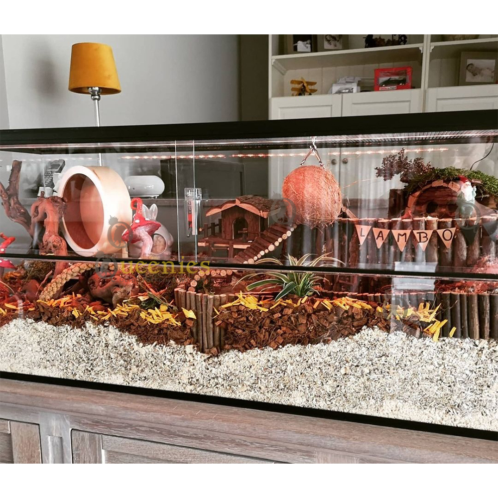 Terrarium voor Hamster met schuifruiten zonder plateaus