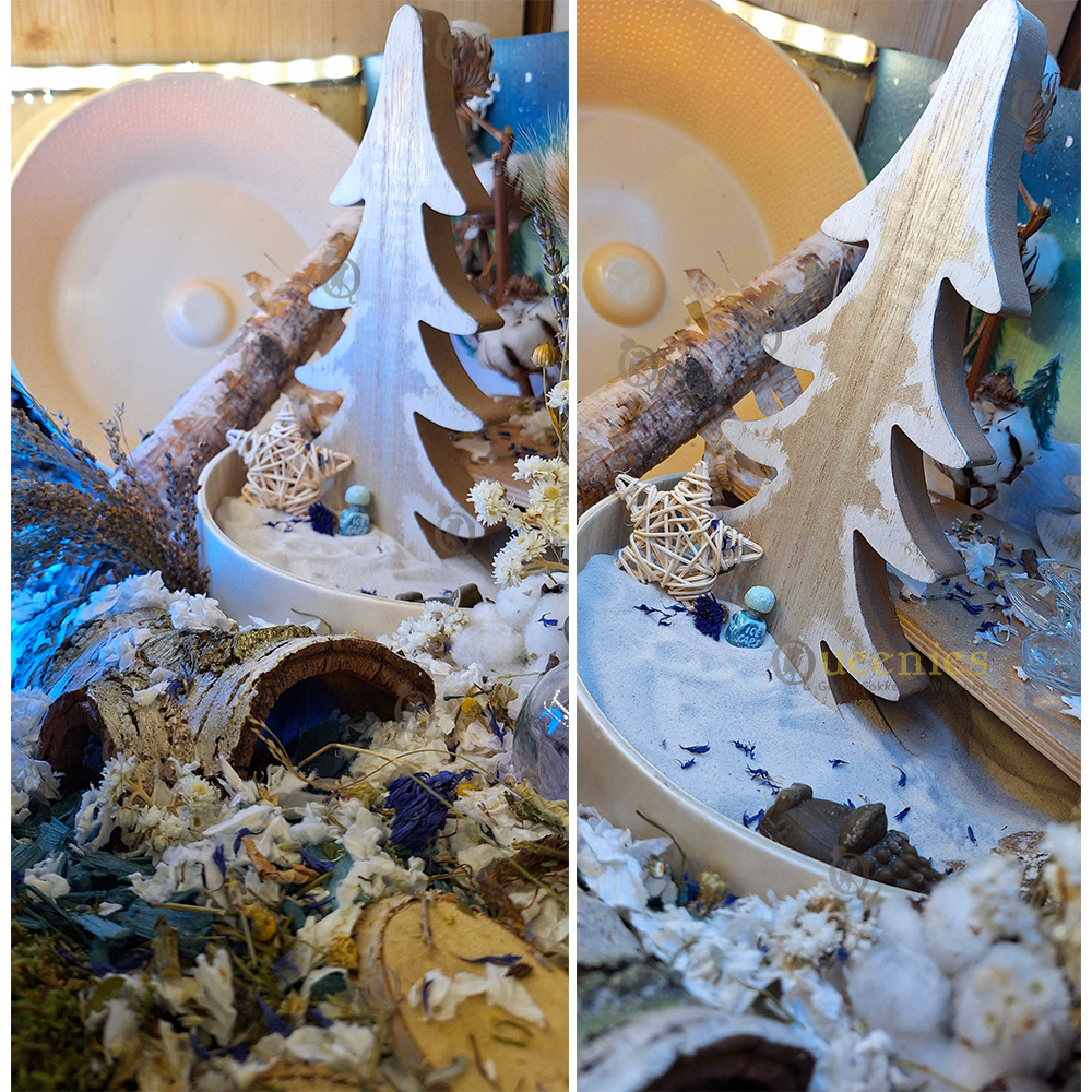 Houten berkenstam voor Hamsterscaping