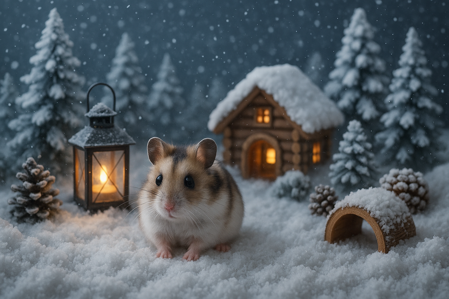 Hoe maak je een Winter Hamsterscape – Hamsterscaping in winterstijl – Natuurlijke hamster inrichting voor de winter
