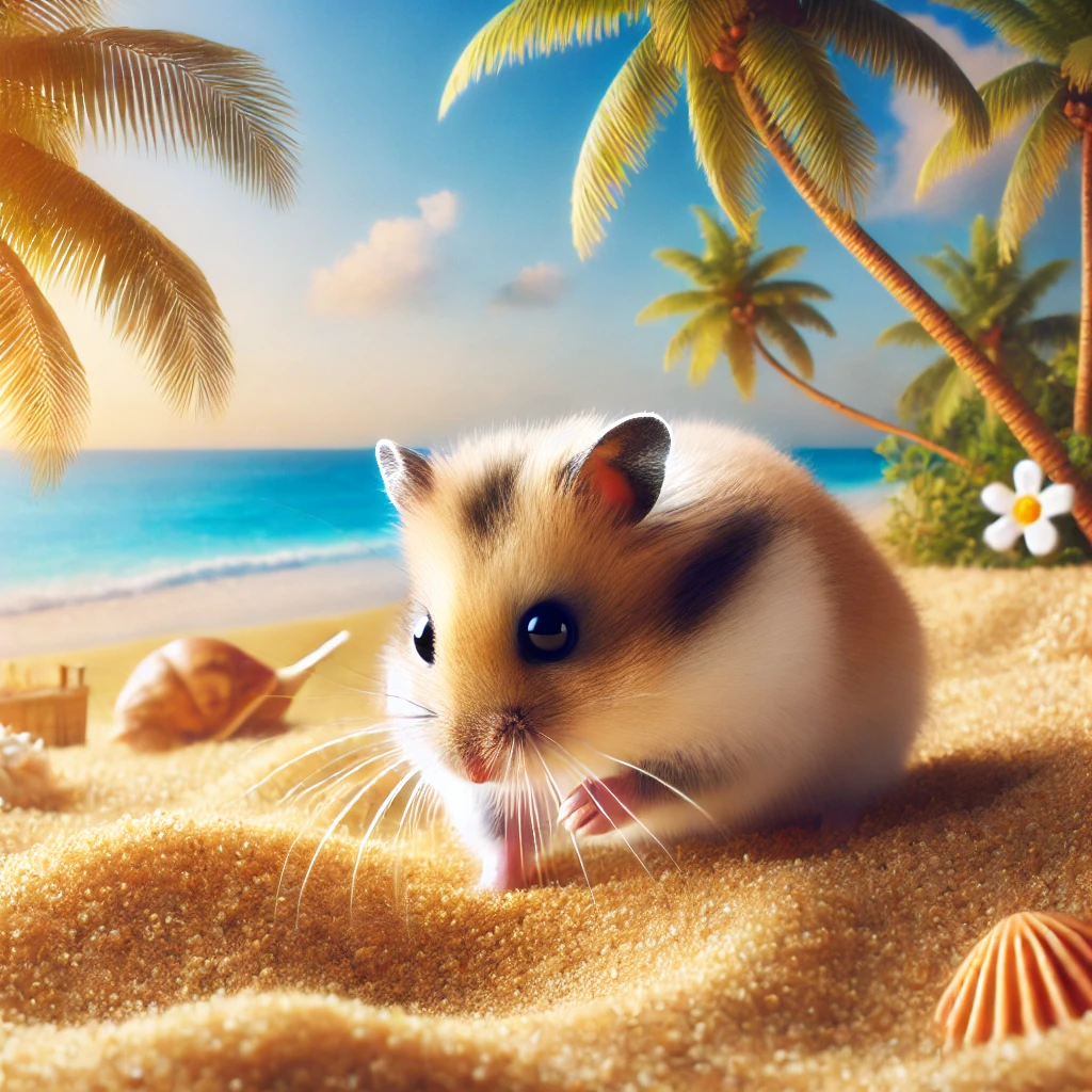 Tropical Beach Hamsterscape – Zo creëer je het perfecte strandthema hamster verblijf