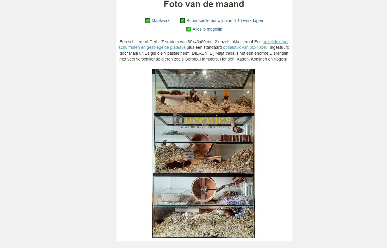 Coupon en kortingscode Queenies Gerbil Shop