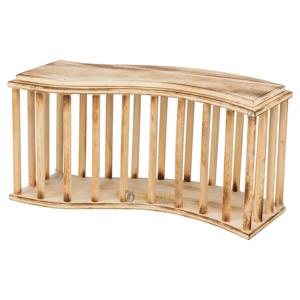 Houten Hooiruif In Schors 20x12x20 cm