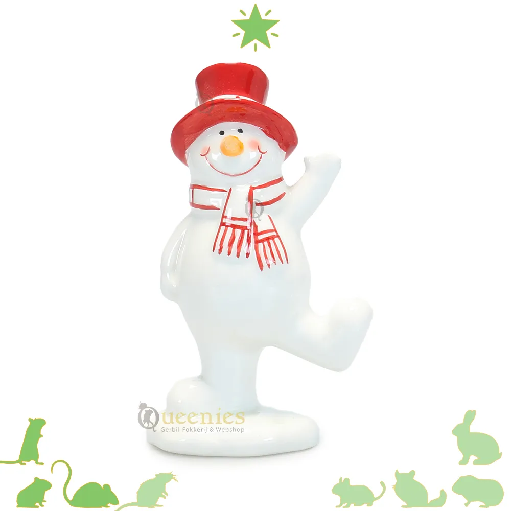 Kerst decoratie sneeuwpoppen krijtbordje 31 x 38 cm | Kerst