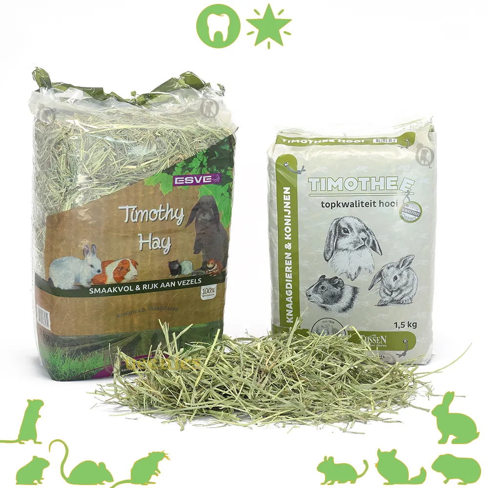 Bunny Hay Bag Cavia's, hooizak, met schattige oren, hooi voederzak van stof om op te hangen, met 3 haken voor kleine dieren, wasbare hooi zak voor konijnen, haasjes, chinchilla, pacienjo