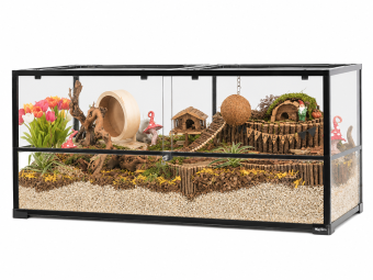 HabiTerra 120x45x60 Goudhamster Terrarium met Schuifruiten