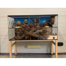 Complete 120x50x60 Knaagdieren Terrarium met inhoud en tafel