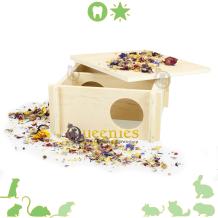 Hamsterscape huisje met gedroogde bloemenmix
