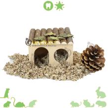 Hazelnoot huis vierkant 12 cm
