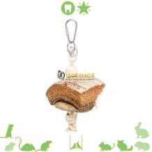 Klimtouw met Kokosnoot en Rotan 35 cm - Klim speelgoed voor Knaagdieren