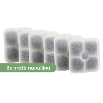GRATIS!! 6x Navulling Draadloos Drinkfontein