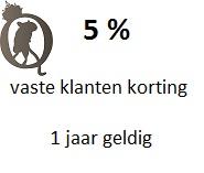 5% vaste klanten korting