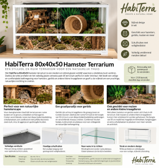 Knock down terrarium met witte profielen