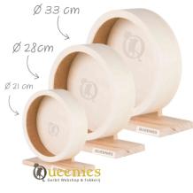 Houten loopwiel 33 cm voor Syrische goudhamster of Degoes