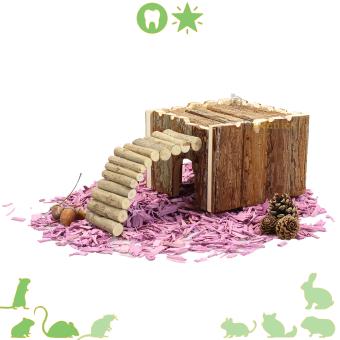 houten huisje voor hamsters en gerbils