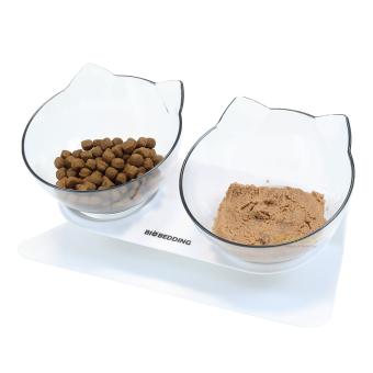 BioBedding kattenvoerbak met vaste hoek van 15 graden
