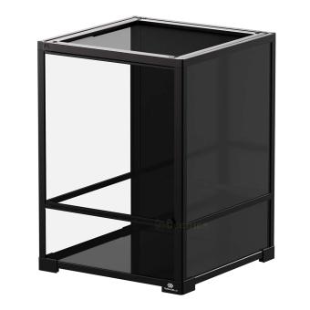 Terrarium knockdown Zwart met dubbele uitneembare deuren