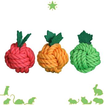 knaagdier speelgoed bal gevlochten touw