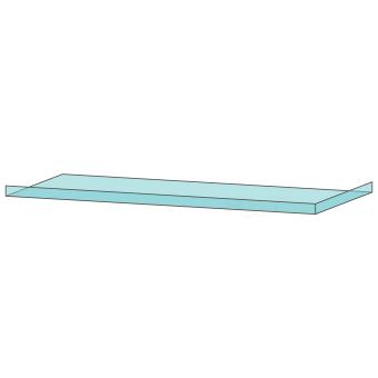ABS plateau met gehard glas voor terrarium