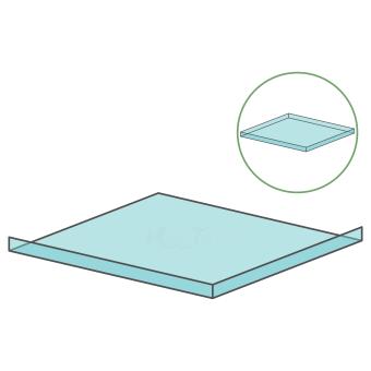 Terrarium plateau van glas 30 x 20 cm met ABS frame en gehard glas