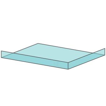 ABS plateau met 2 cm opstaande rand