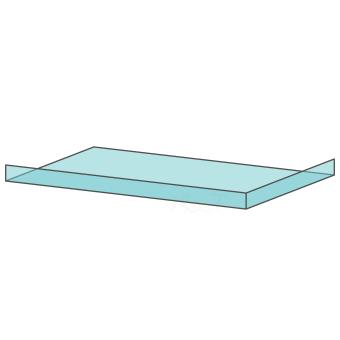 Plateau met gehard glas voor grote terraria