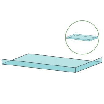 Lang terrarium plateau 60 x 20 cm van ABS