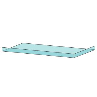 Extra lang platform met gehard glas
