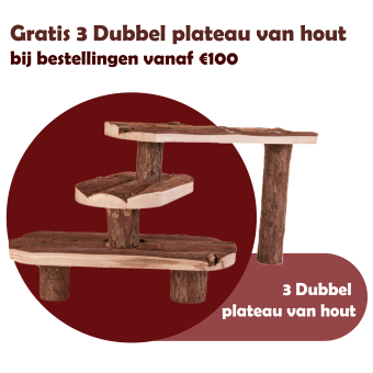 Gratis plateau van hout wordt automatisch toegevoegd