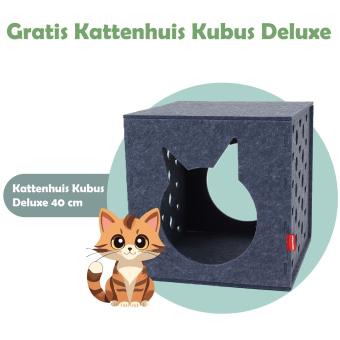 GRATIS!! Kattenhuis Kubus DeLuxe 40 cm