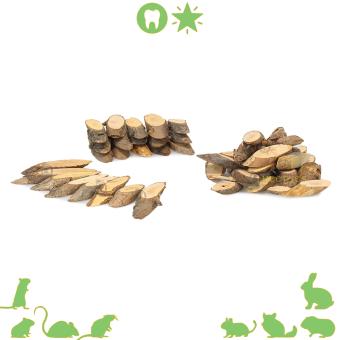 Ovale houten schijfjes 5 tot 9 cm voor hamster terrarium decoratie