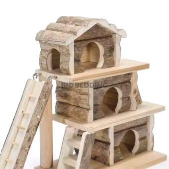 Huisje Tara voor hamsters, muizen en gerbils met meerdere ingangen en ladders