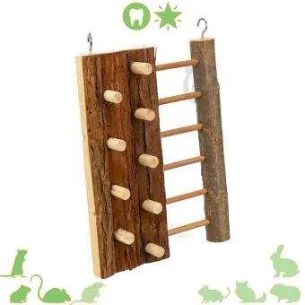 Hamster klimladder, hout, klimspeelgoed, hamstertunnel en brug, hut, oefenplatform, decoratief landschapsontwerp voor hamsters, gerbils, muizen en kleine dieren