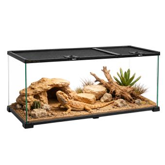 Knock down glazen terrarium 76x30x30 cm met ventilatie deksel