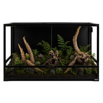 Groot terrarium voor knaagdieren en reptielen met glas