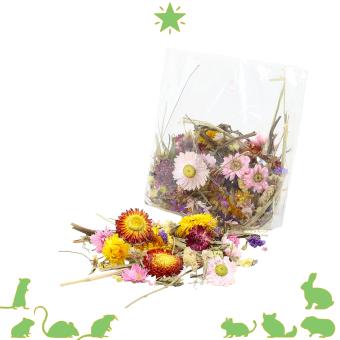 Kleurrijke Droogbloemen Mix voor Hamsters en Knaagdieren