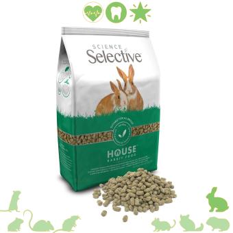 Selective House Rabbit konijnenvoer voor binnenkonijnen 1,5 kg verpakking