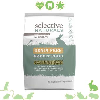 Selective Naturals Grain Free Rabbit Food graanvrij konijnenvoer 1,5 kg